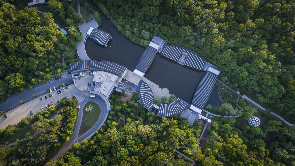 1 Aerial view of Crystal Bridges Museum of American Art Bentonville Arkansas copy