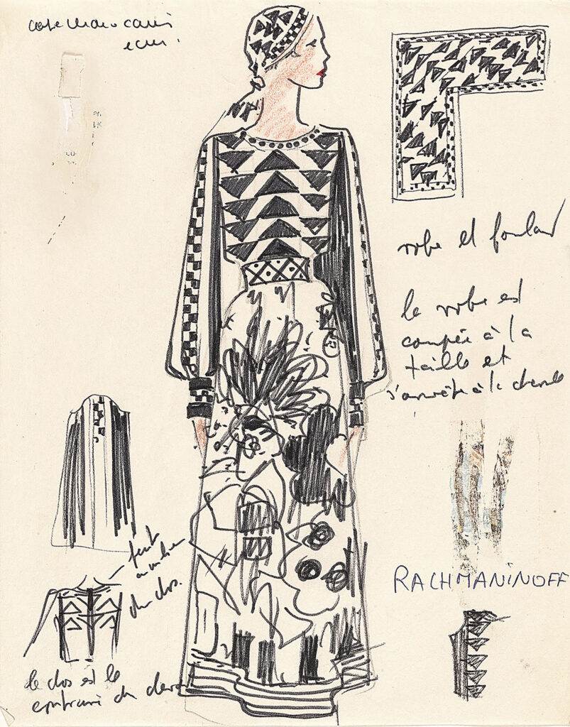 19. SketchRachmaninoffDressCHLOEspring1973 copy