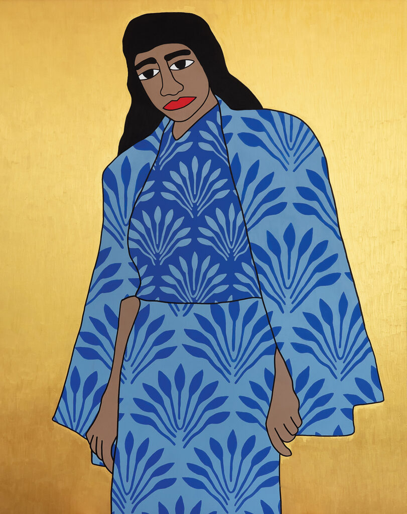Woman Wearing Cape,