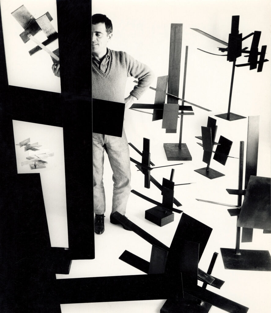 3. BRIAN WALL 1961 artist with assorted sculptures in London photo Adrian Flowers Brian Wall copy