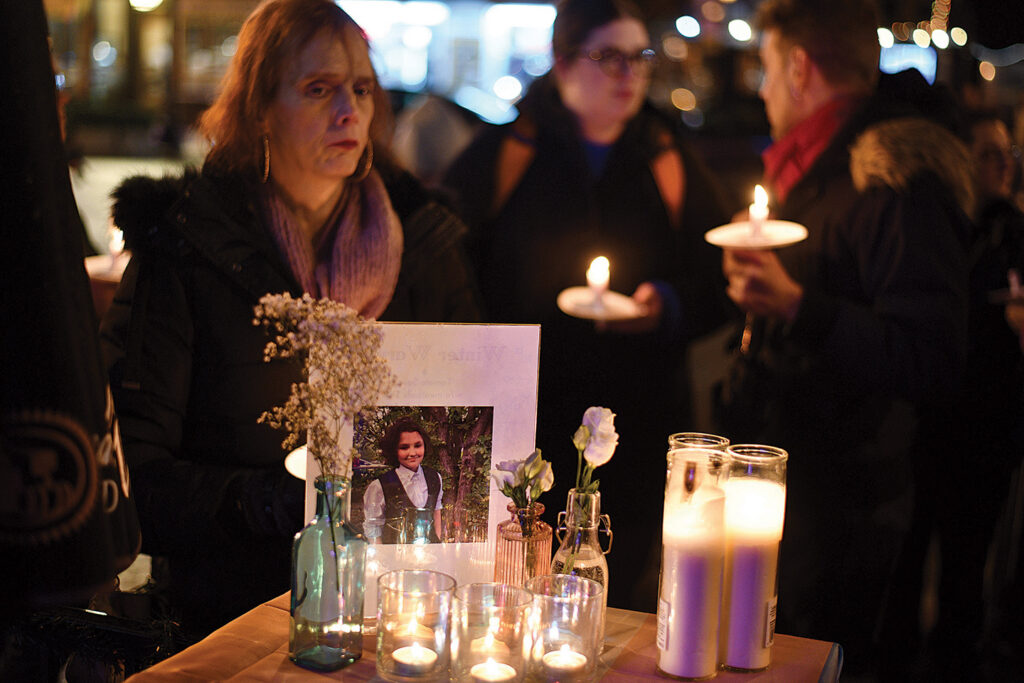 WASHINGTON, D.C., FEBRUARY 22: A candle light vigil if held at