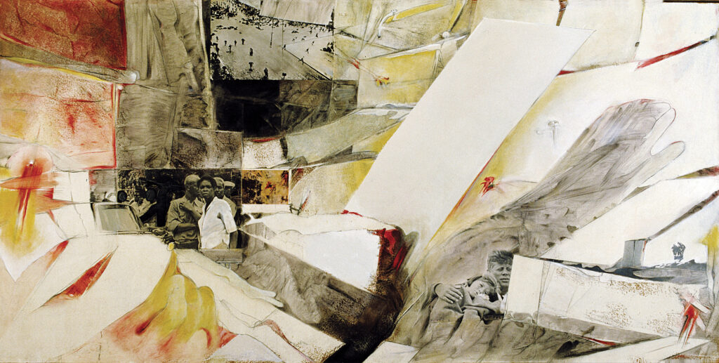 Herb Greene Civil Rights mixed media on canvas 1984 52x96 in