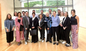 ArtDesk patrons at the Nasher Sculpture Center during the Dallas Art Fair