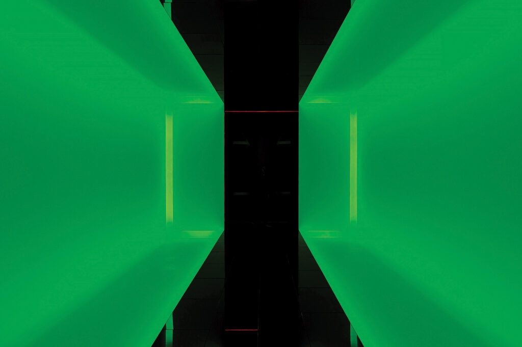 'Beside Myself,' a 2017 piece by the light artist James Turrell, serves as a connecting tunnel to the new Pharos wing at the MONA, the Museum of Old and New Art, in Berriedale near Hobart, Tasmania.