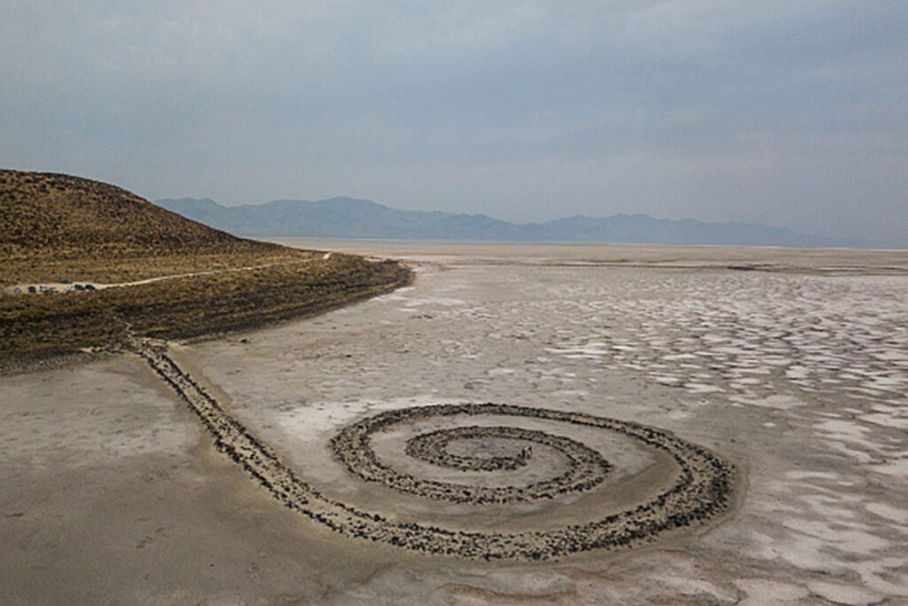 Spiral Jetty Sculpture In Utah