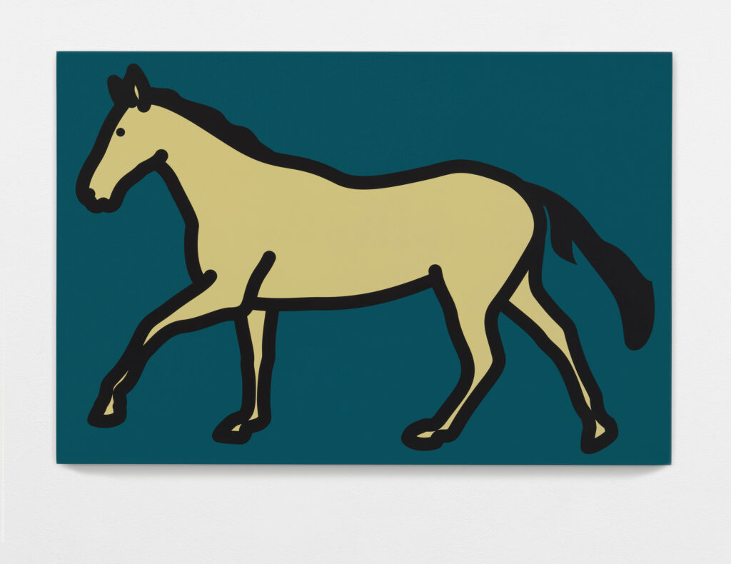Julian Opie. Cantering horse.3. 2012. Silkscreen on painted wooden board. Medium alt copy