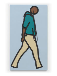 Julian Opie. Shaved head. 2019. Acrylic paint on stone. Medium copy