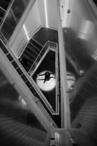 RACE Dance Collective performing in various areas of the arts center