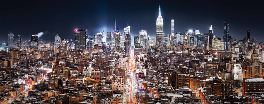 New York at Night. Created by a team of two dozen artists, photographers, and computer scientists, this photograph is one of the highest-resolution images ever made.