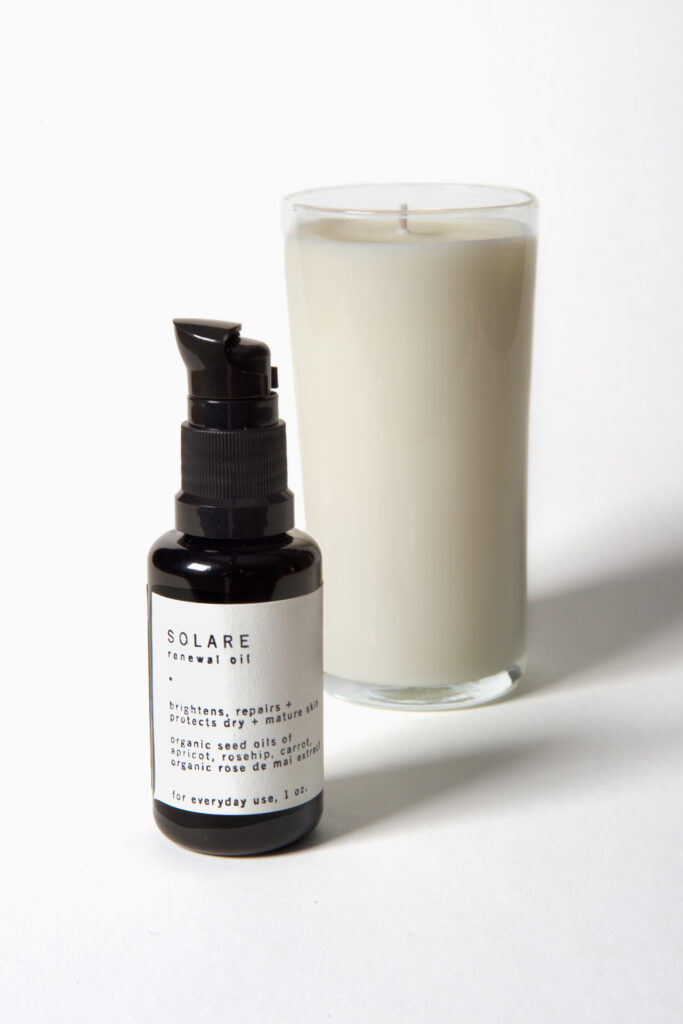 Solare, an Oklahoma City–based shop has their own high-end line of calming home and nourishing body products like candles and renewal oil