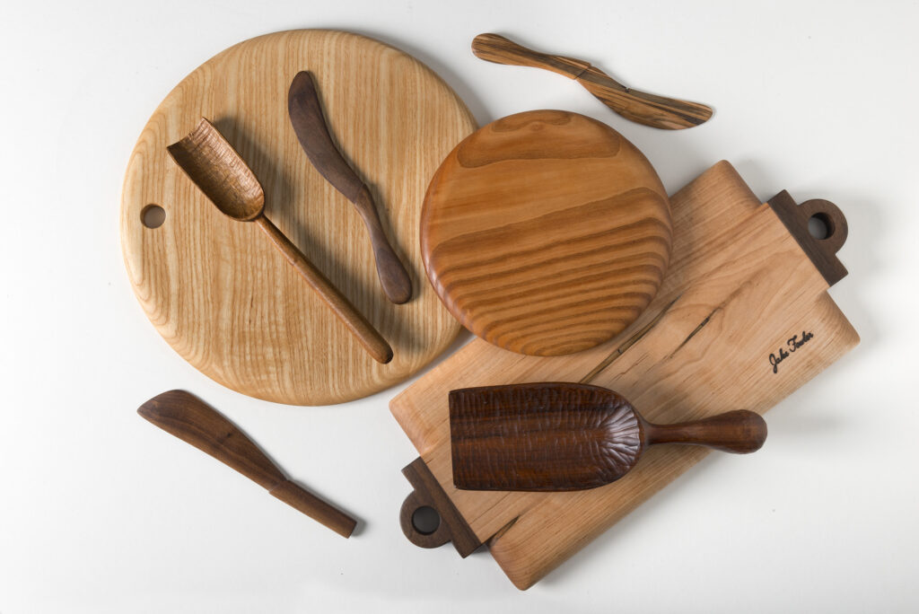 Jake Fowler Designs, based in Tulsa, makes one of a kind, hand-crafted wooden cutting boards and serving pieces.