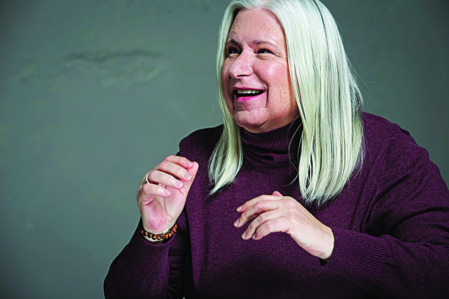 Nancy Snow laughs while in conversation with "ArtDesk"