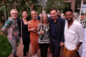A group of patrons at the Green Box Arts Festival