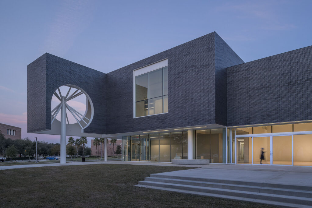 1. Exterior construction shot, view of the northwest corner of the building, west façade in view