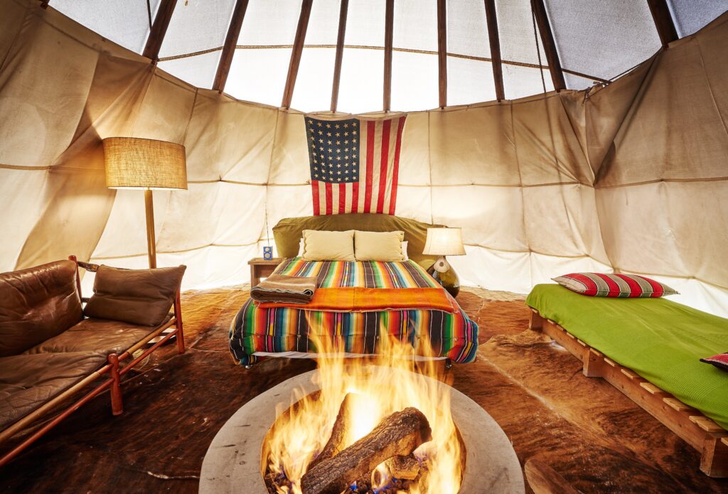 El Cosmico Teepee Interior Close up Nick Simonite copy