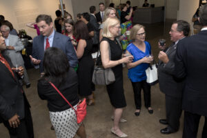 a group of people enjoy a social event